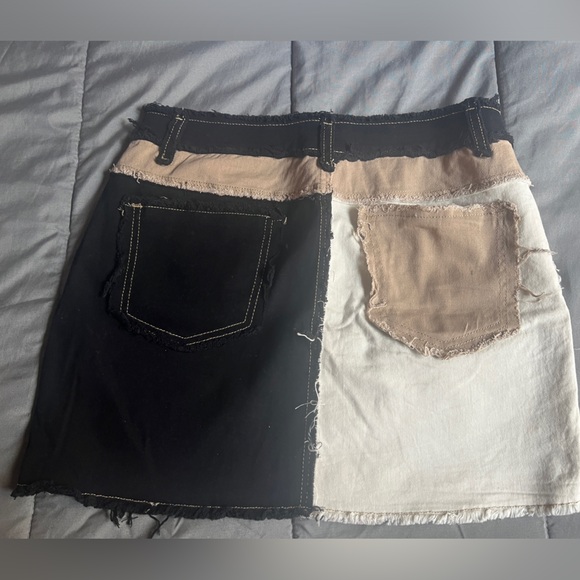 Trendy Patchwork Style Skirt - Picture 4 of 5